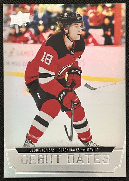 2022-23 Upper Deck Debut Dates Dawson Mercer New Jersey Devils #DD-22