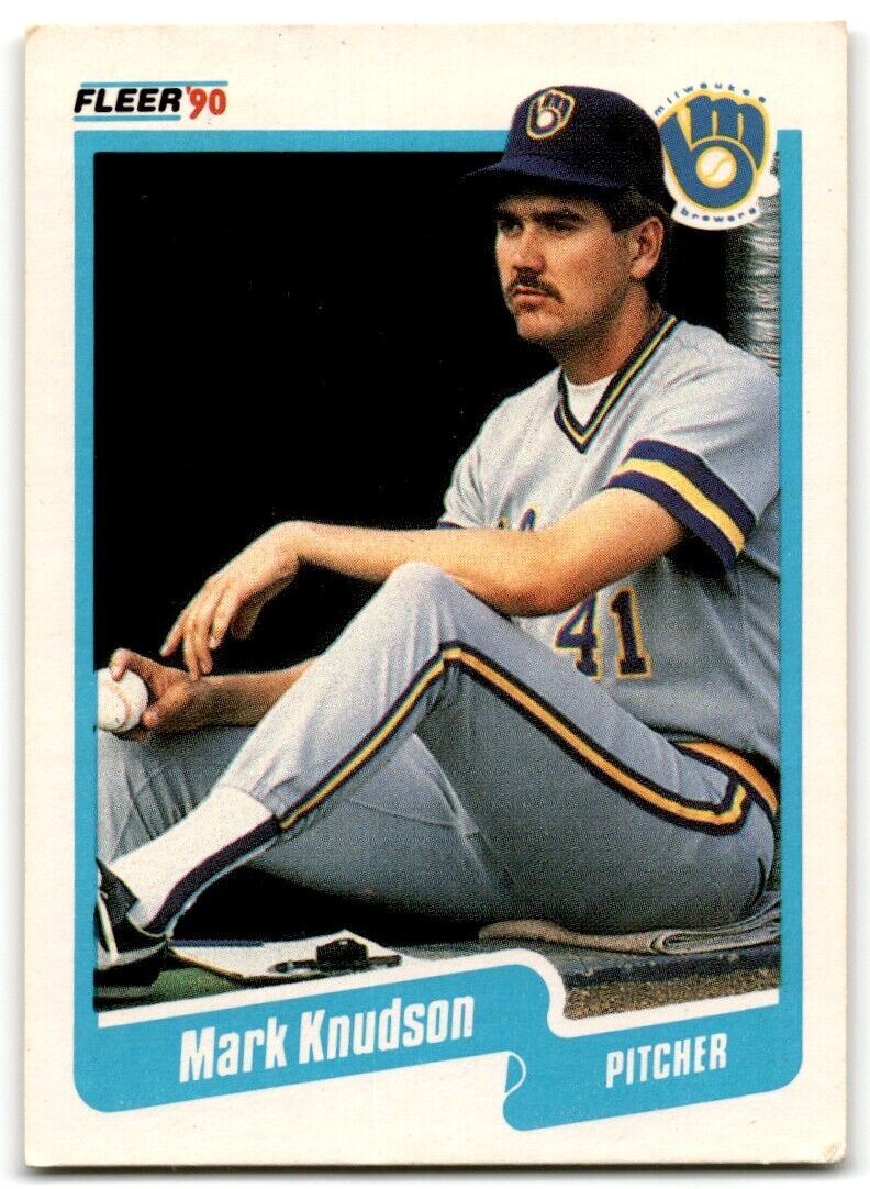 1990 Fleer Mark Knudson Milwaukee Brewers #327