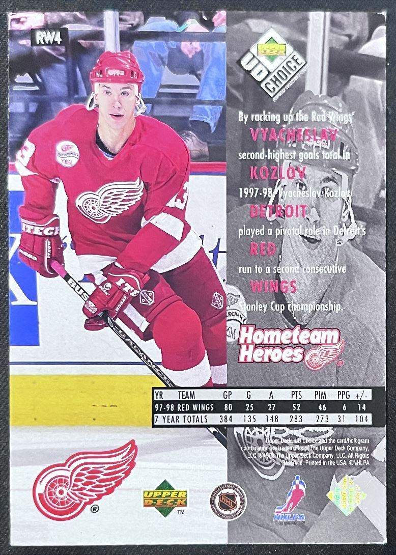 1998-99 UD Choice Hometeam Heroes Slava Kozlov Detroit Red Wings #RW4