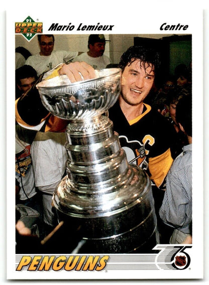 1991-92 Upper Deck Mario Lemieux Pittsburgh Penguins #156