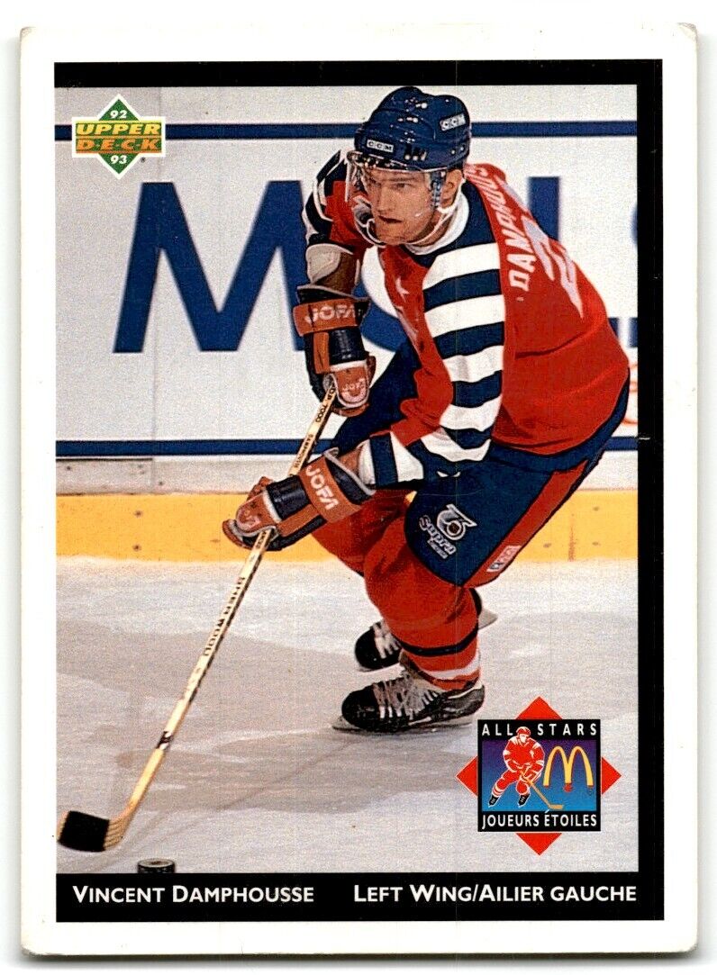 1992-93 Upper Deck McDonald's All-Stars Vincent Damphousse Edmonton Oilers