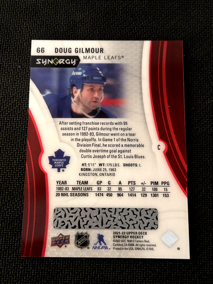 2017-18 Upper Deck Synergy with CODE Doug Gilmour Toronto Maple Leaf #66