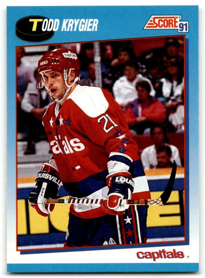 1991-92 Score Canadian Bilingual Todd Krygier Washington Capitals #637