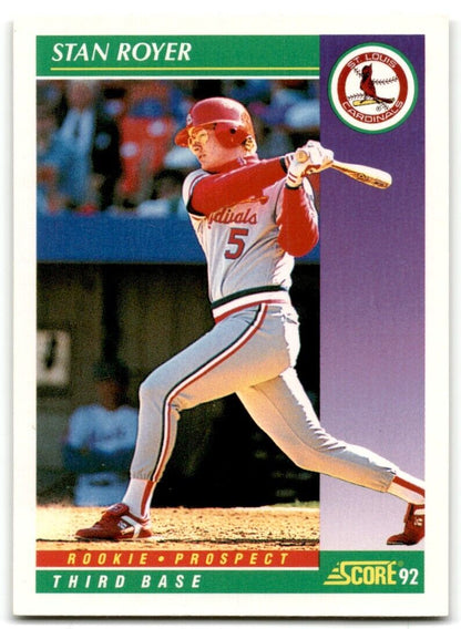 1992 Score Stan Royer St. Louis Cardinals #822