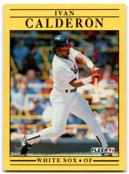 1991 Fleer Ivan Calderon Chicago White Sox #115