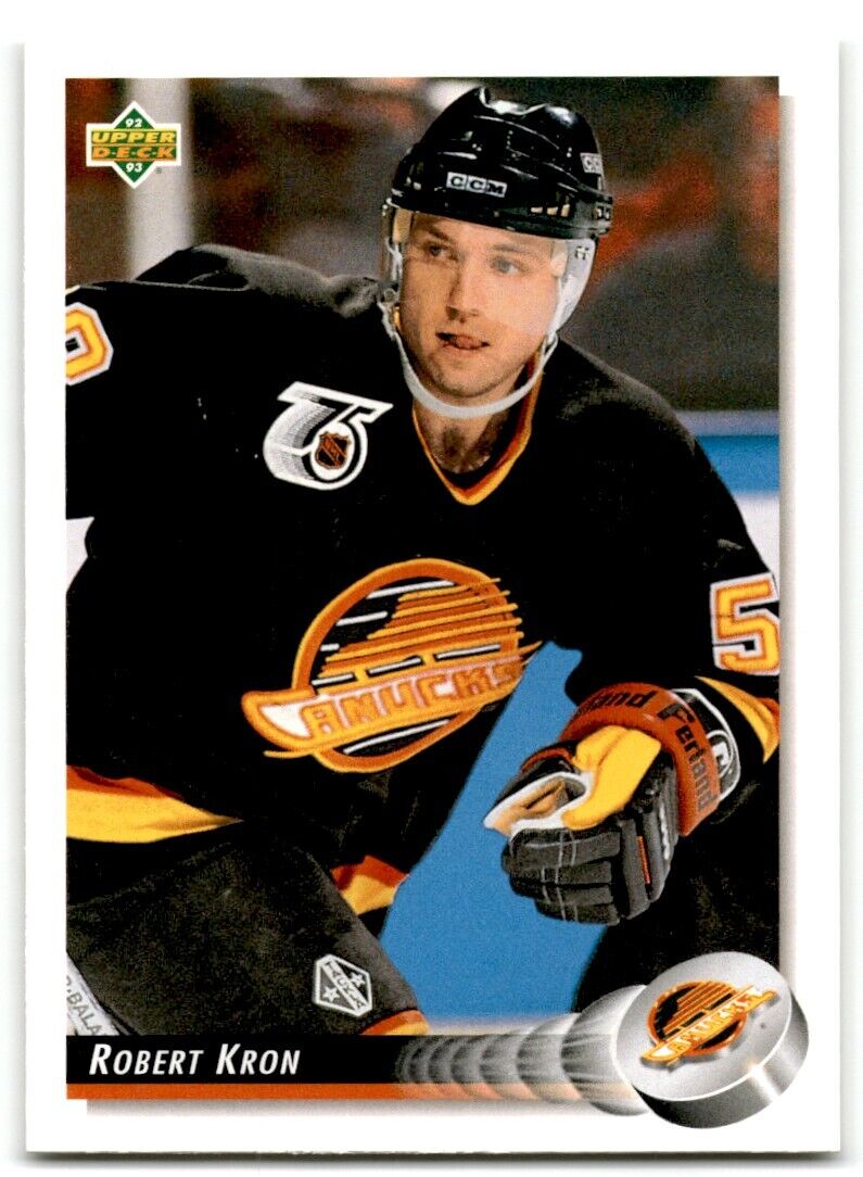 1992-93 Upper Deck Robert Kron Vancouver Canucks #69