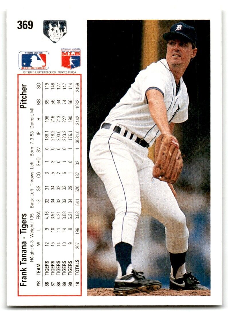 1991 Upper Deck Frank Tanana Detroit Tigers #369