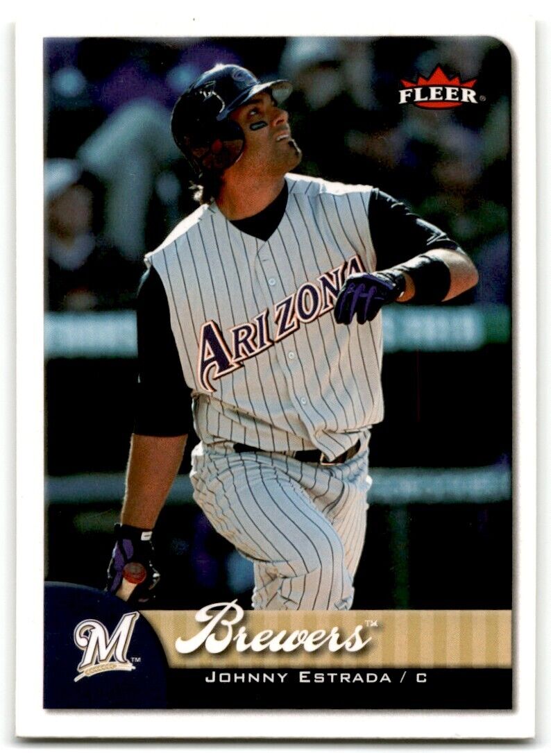 2007 Fleer Johnny Estrada Milwaukee Brewers #316