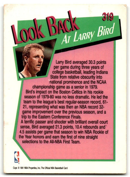 1991-92 Hoops Larry Bird Boston Celtics #319