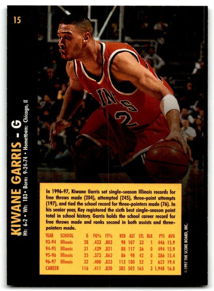 1997-98 Score Board Rookies Kiwane Garris Illinois Fighting Illini #15