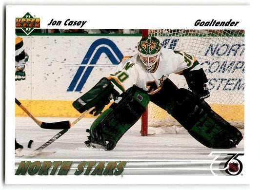 1991-92 Upper Deck Jon Casey Minnesota North Stars #205