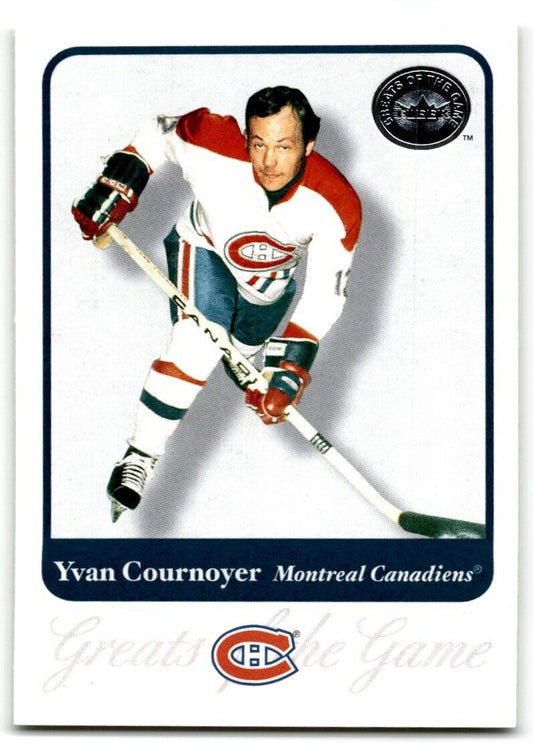 2001-02 Fleer Greats of the Game Yvan Cournoyer Montreal Canadiens #25