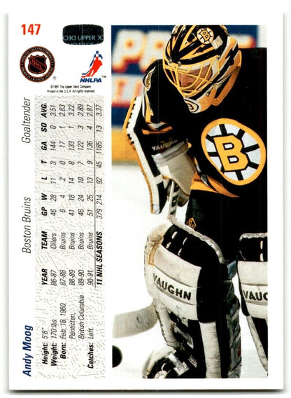 1991-92 Upper Deck Andy Moog Boston Bruins #147