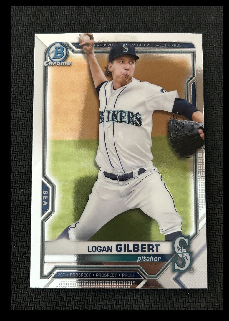 2021 Bowman Chrome Prospects Logan Gilbert Seattle Mariners #BCP-58