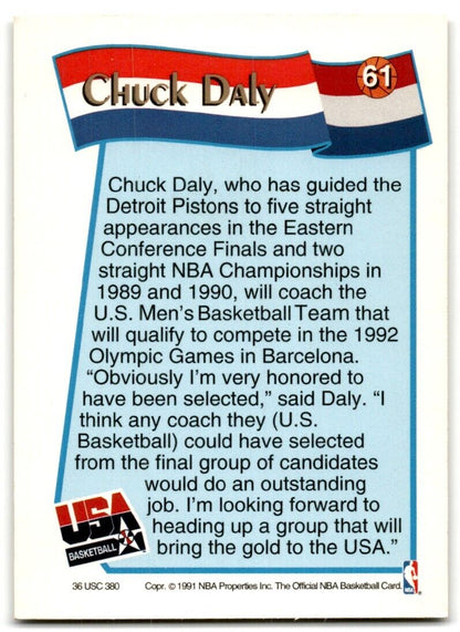 1991-92 Hoops McDonald's Chuck Daly USA #61