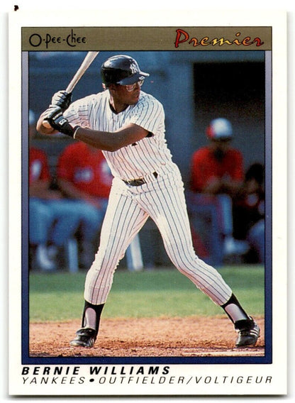 1991 O-Pee-Chee Premier Bernie Williams New York Yankees #128