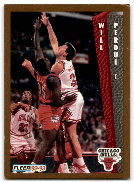 1992-93 Fleer Will Perdue Chicago Bulls #314