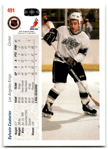 1991-92 Upper Deck Sylvain Couturier Rookie Los Angeles Kings #491