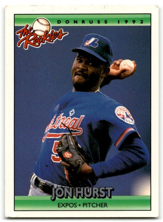 1992 Donruss The Rookies Jonathan Hurst Rookie Montreal Expos #57