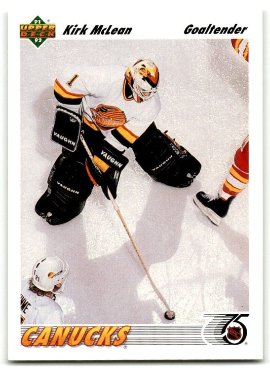 1991-92 Upper Deck Kirk McLean Vancouver Canucks #191