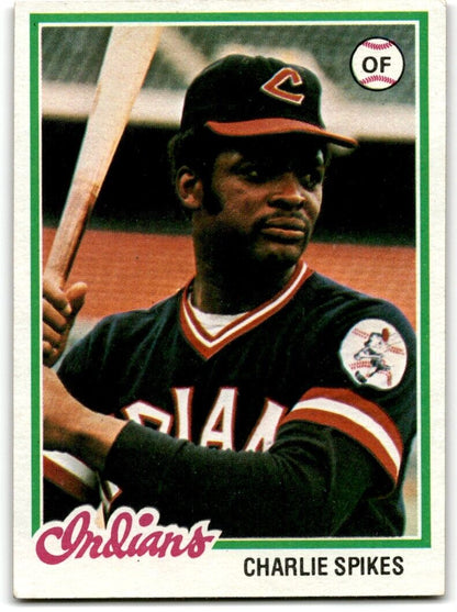 1978 Topps Charlie Spikes Cleveland Indians #459