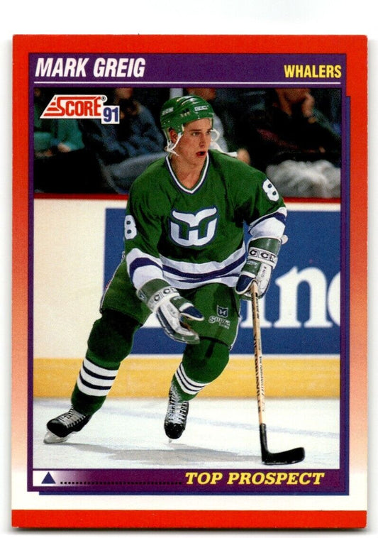 1991-92 Score Canadian Bilingual Mark Greig Hartford Whalers #273