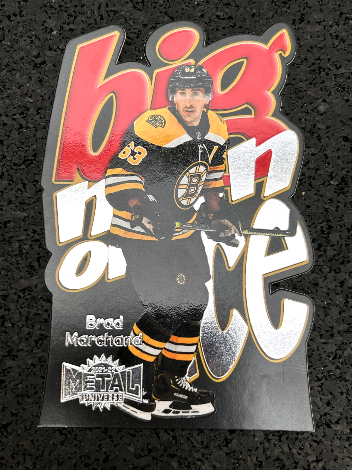 Brad Marchand 2021-22 Metal Universe Big Man On Ice #BM-9 Boston Bruins