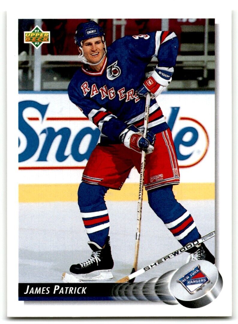 1992-93 Upper Deck James Patrick New York Rangers #320