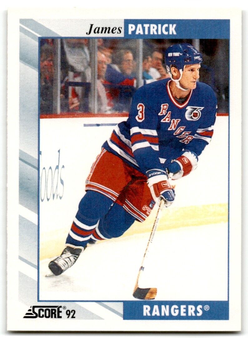 1992-93 Score James Patrick New York Rangers #203