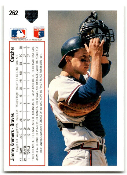 1991 Upper Deck Jimmy Kremers Atlanta Braves #262