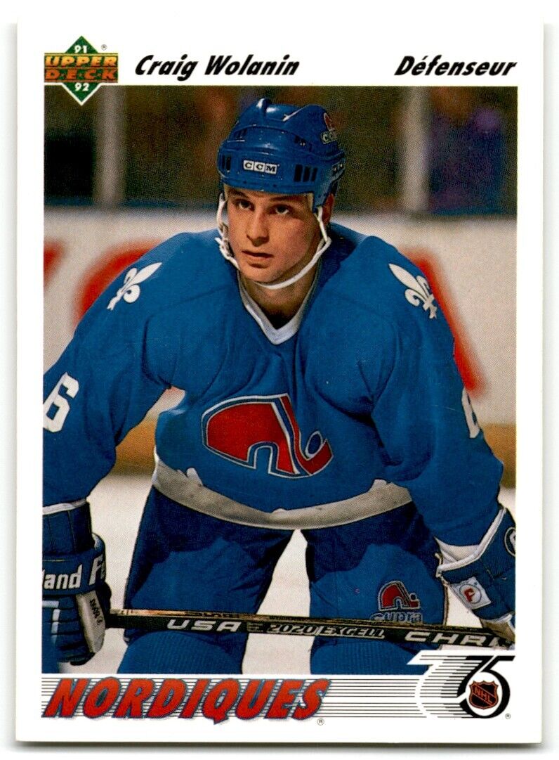 1991-92 Upper Deck Craig Wolanin Quebec Nordiques #486