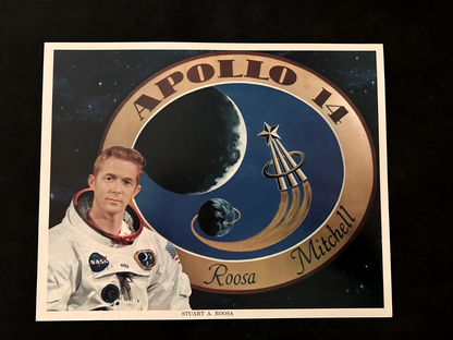 NASA Apollo 14 astronaut Stuart Roosa official 8X10 litho