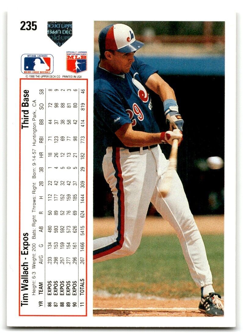 1991 Upper Deck Tim Wallach Montreal Expos #235