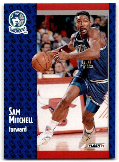 1991-92 Fleer Sam Mitchell Minnesota Timberwolves #123