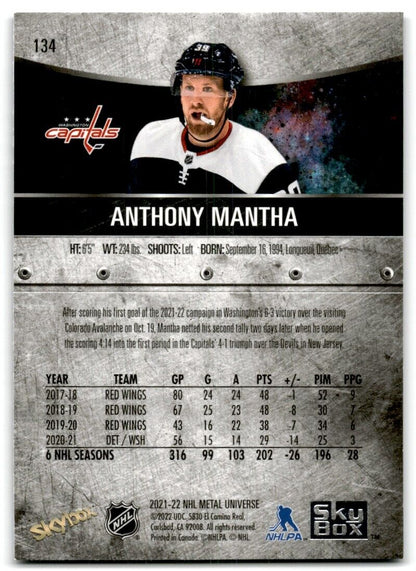 2021-22 Skybox Metal Universe Anthony Mantha Washington Capitals #134