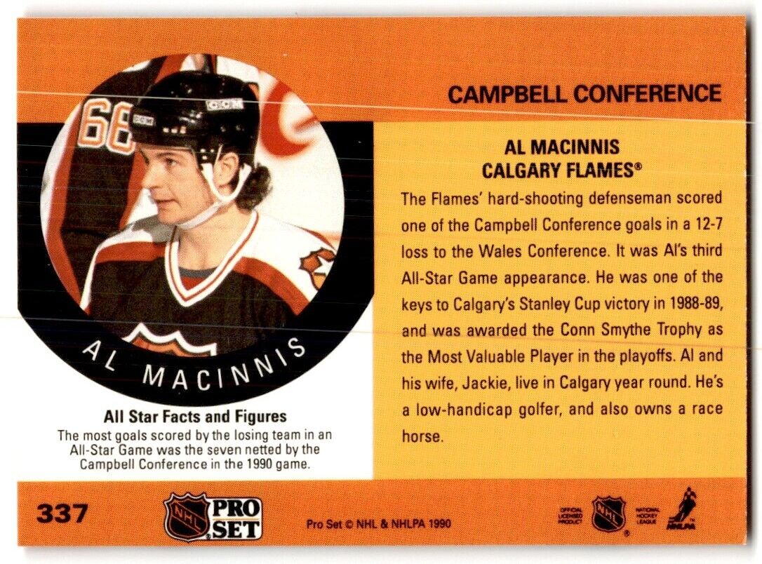 1990-91 Pro Set Al MacInnis Calgary Flames #337