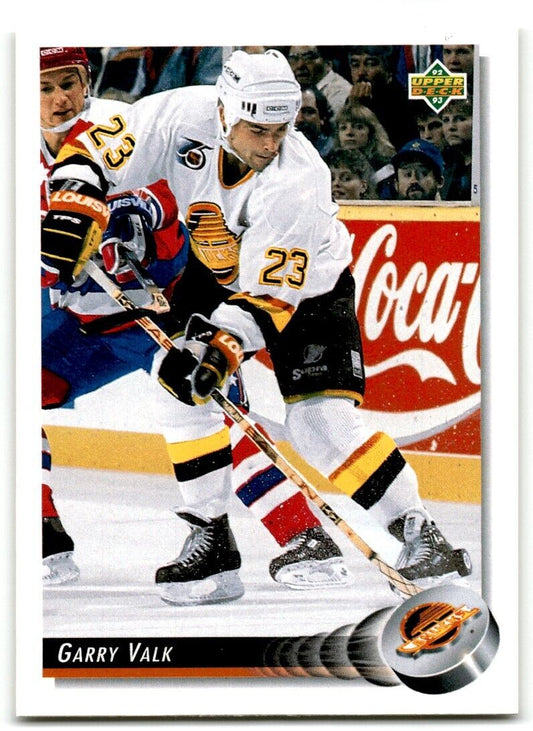 1992-93 Upper Deck Garry Valk Vancouver Canucks #114