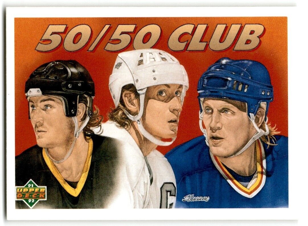 1991-92 Upper Deck Mario Lemieux/Wayne Gretzky/Brett Hull Pittsburgh