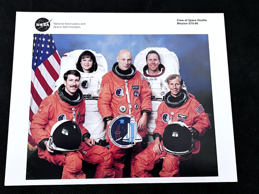 NASA Space Shuttle STS-80 crew litho 10x8