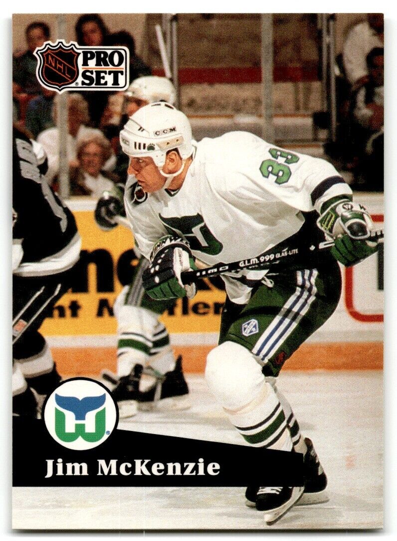 1991-92 Pro Set Jim McKenzie Rookie Hartford Whalers #391