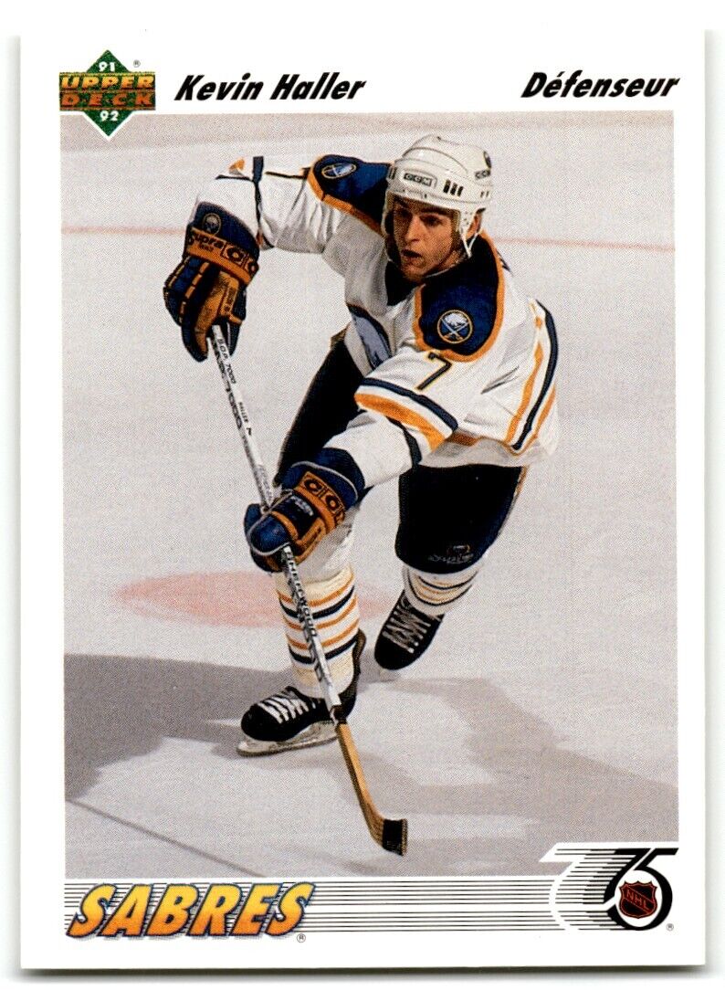 1991-92 Upper Deck French Kevin Haller Rookie Buffalo Sabres #192