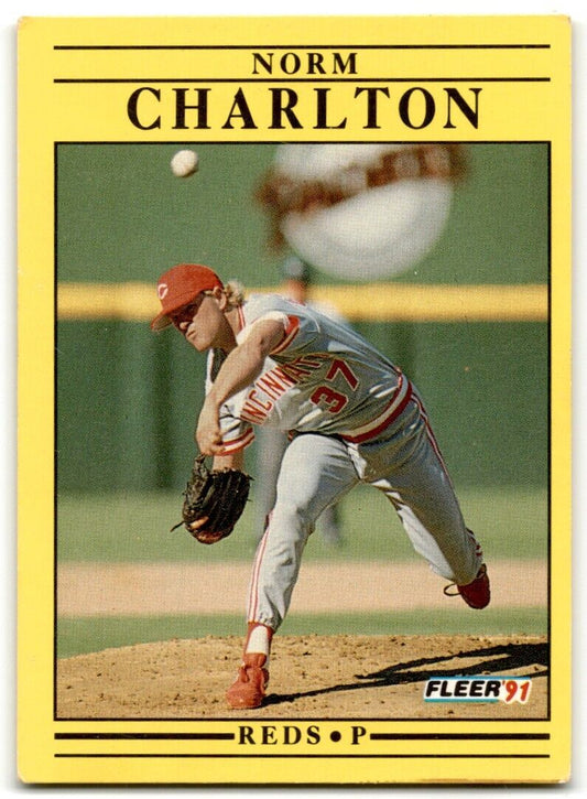 1991 Fleer Norm Charlton Cincinnati Reds #60