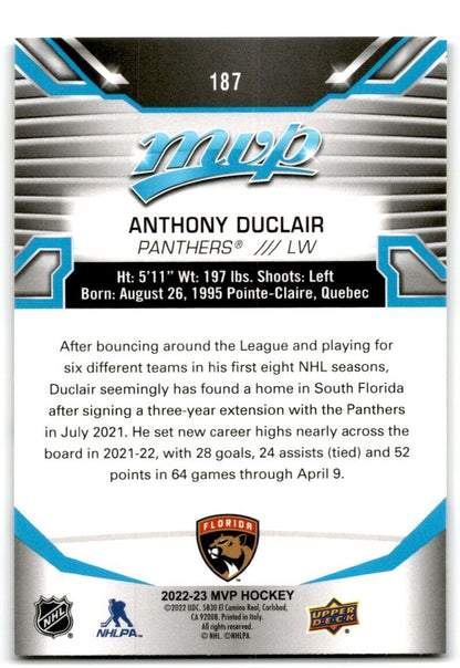 2022-23 Upper Deck MVP Anthony Duclair Florida Panthers #187