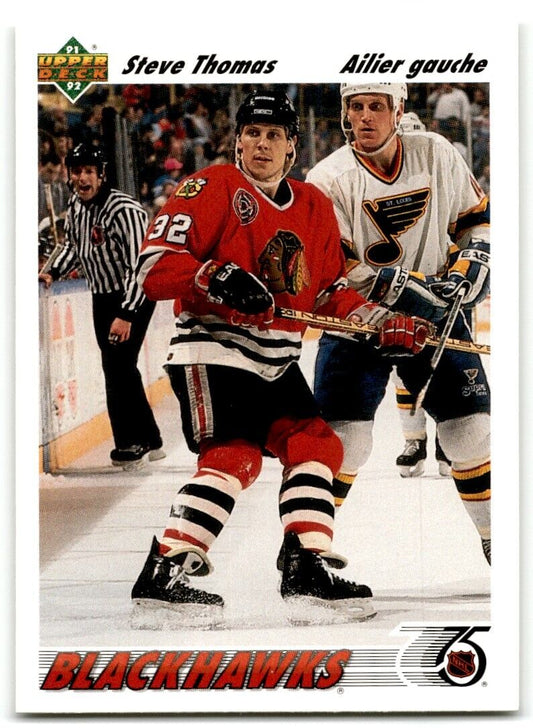 1991-92 Upper Deck Steve Thomas Chicago Blackhawks #162