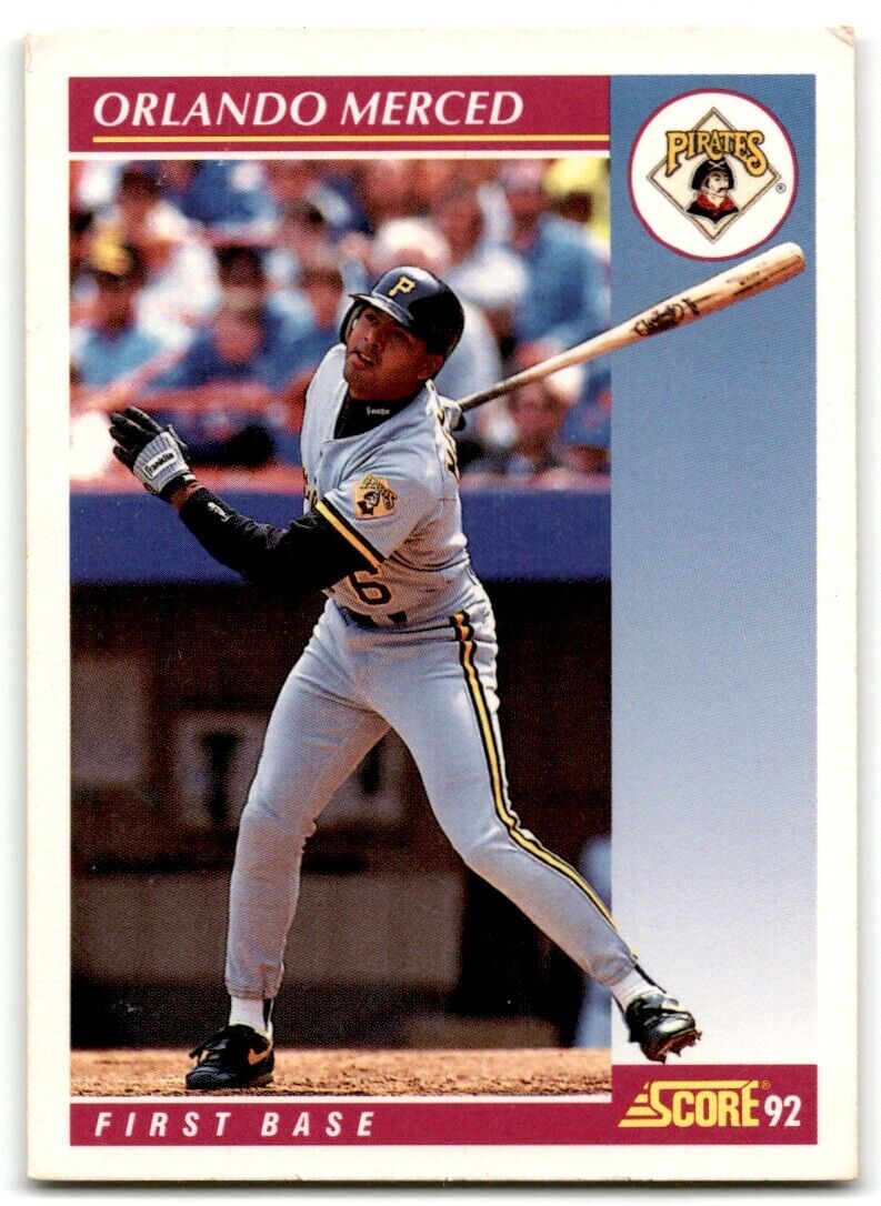 1992 Score Orlando Merced Pittsburgh Pirates #153