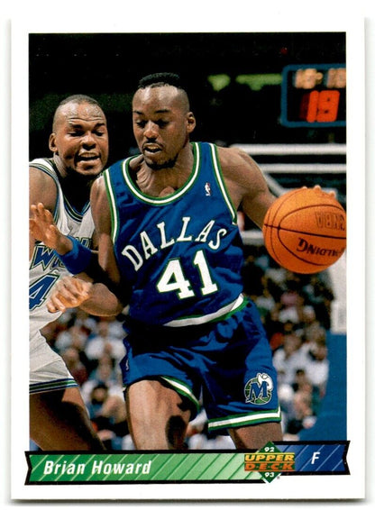 1992-93 Upper Deck Brian Howard Rookie Dallas Mavericks #378