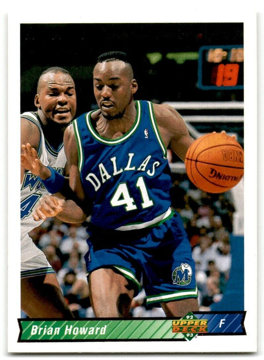 1992-93 Upper Deck Brian Howard Rookie Dallas Mavericks #378