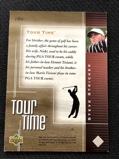 2001 Upper Deck Golf Card #180 Steve Stricker TT