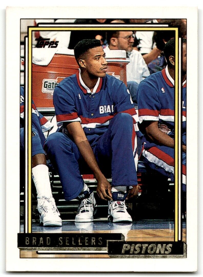 1992-93 Topps Brad Sellers Detroit Pistons #82