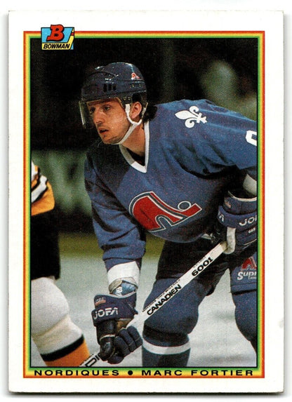 1990-91 Bowman Marc Fortier Quebec Nordiques #167